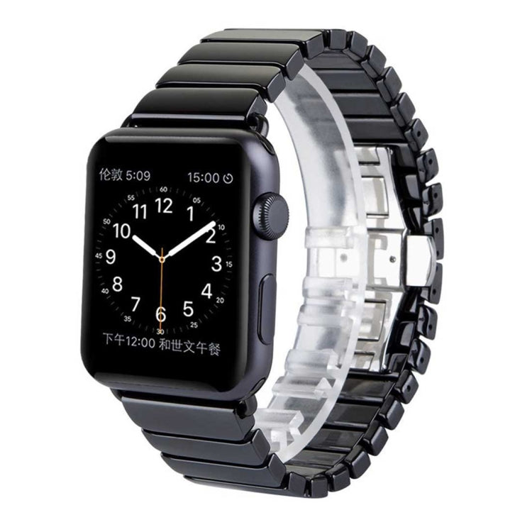 Pour Apple Watch Ultra 49mm / série 8 & 7 45mm / SE 2 & 6 & SE & 5 & 4 44mm / 3 & 2 & 1 42mm bracelet de montre en céramique délicate, 42mm