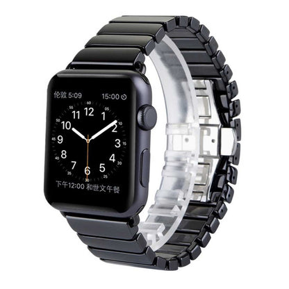 Pour Apple Watch Ultra 49mm / série 8 & 7 45mm / SE 2 & 6 & SE & 5 & 4 44mm / 3 & 2 & 1 42mm bracelet de montre en céramique délicate, 42mm