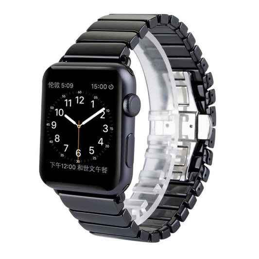 Pour Apple Watch Ultra 49mm / série 8 & 7 45mm / SE 2 & 6 & SE & 5 & 4 44mm / 3 & 2 & 1 42mm bracelet de montre en céramique délicate, 42mm