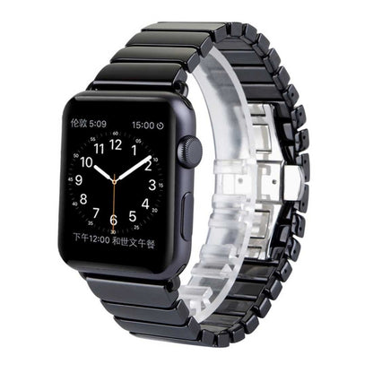 Pour Apple Watch Ultra 49mm / série 8 & 7 45mm / SE 2 & 6 & SE & 5 & 4 44mm / 3 & 2 & 1 42mm bracelet de montre en céramique délicate, 42mm