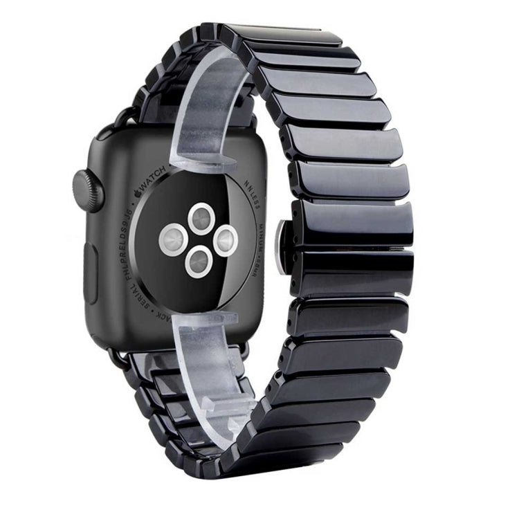 Pour Apple Watch Ultra 49mm / série 8 & 7 45mm / SE 2 & 6 & SE & 5 & 4 44mm / 3 & 2 & 1 42mm bracelet de montre en céramique délicate, 42mm