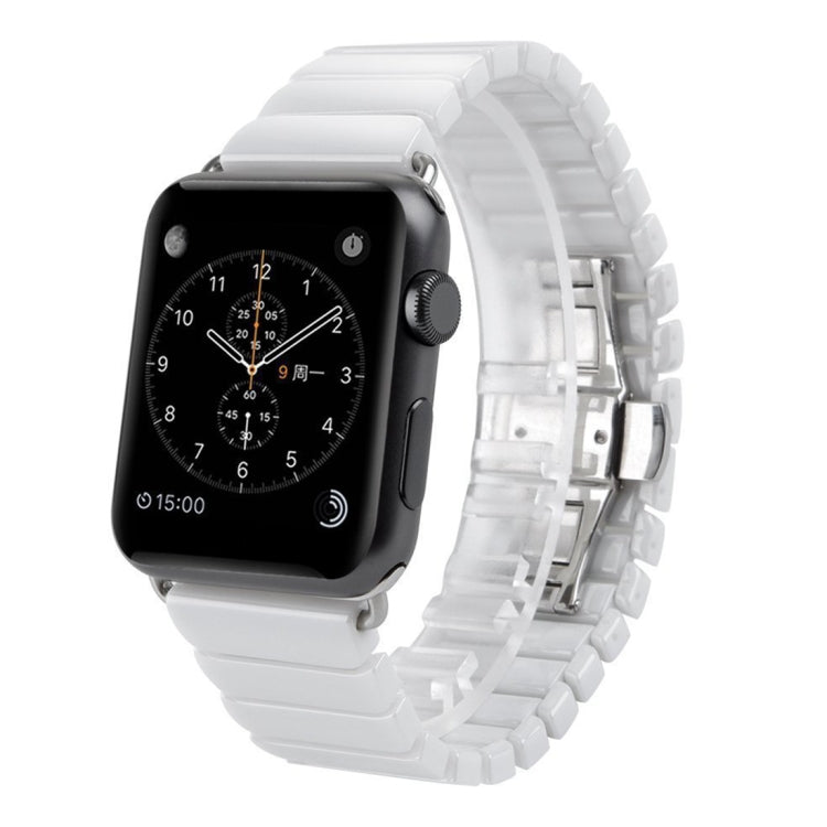 Pour Apple Watch Ultra 49mm / série 8 & 7 45mm / SE 2 & 6 & SE & 5 & 4 44mm / 3 & 2 & 1 42mm bracelet de montre en céramique délicate, 42mm