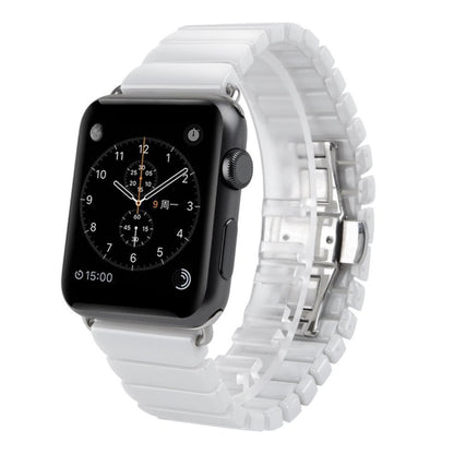 Pour Apple Watch Ultra 49mm / série 8 & 7 45mm / SE 2 & 6 & SE & 5 & 4 44mm / 3 & 2 & 1 42mm bracelet de montre en céramique délicate, 42mm