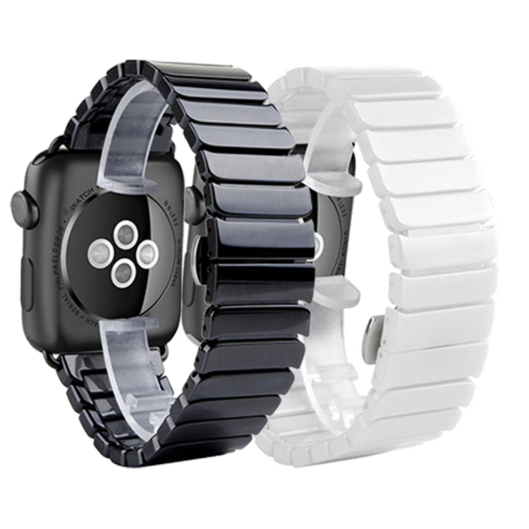 Pour Apple Watch Ultra 49mm / série 8 & 7 45mm / SE 2 & 6 & SE & 5 & 4 44mm / 3 & 2 & 1 42mm bracelet de montre en céramique délicate, 42mm