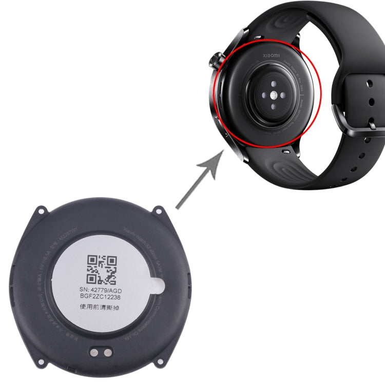 Pour Xiaomi Watch S2 46mm couvercle de boîtier arrière d'origine