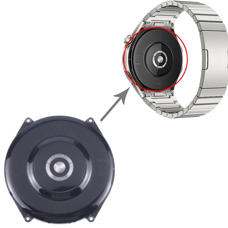Coque arrière d'origine complète avec batterie/capteur de fréquence cardiaque/moteur/haut-parleur/module de charge sans fil pour Huawei Watch GT 4 46 mm, For Huawei Watch GT 4 46mm(Original)