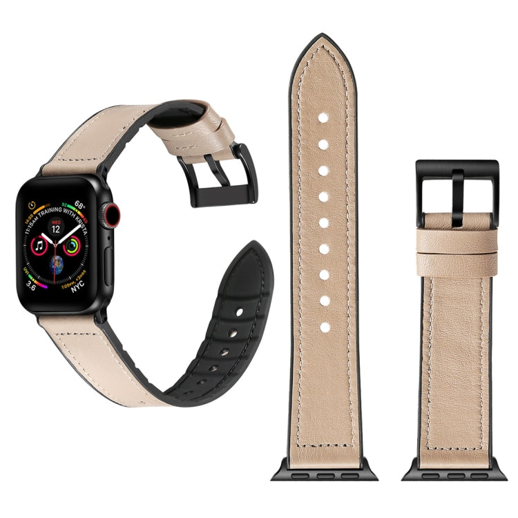 Bracelet de montre en TPU + acier inoxydable de couleur unie pour Apple Watch Series 7 45 mm / 6 & SE & 5 & 4 44 mm / 3 & 2 & 1 42 mm, 44mm
