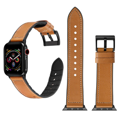 Bracelet de montre en TPU + acier inoxydable de couleur unie pour Apple Watch Series 7 45 mm / 6 & SE & 5 & 4 44 mm / 3 & 2 & 1 42 mm, 44mm