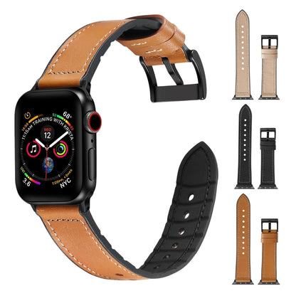 Bracelet de montre en TPU + acier inoxydable de couleur unie pour Apple Watch Series 7 45 mm / 6 & SE & 5 & 4 44 mm / 3 & 2 & 1 42 mm, 44mm