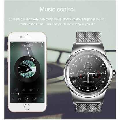 SMA-Round Montre intelligente Bluetooth à écran tactile couleur de 1,28 pouces, étanche, prise en charge de la commande vocale/moniteur de fréquence cardiaque/moniteur de sommeil/caméra Bluetooth, compatible avec les systèmes Android et iOS            ...