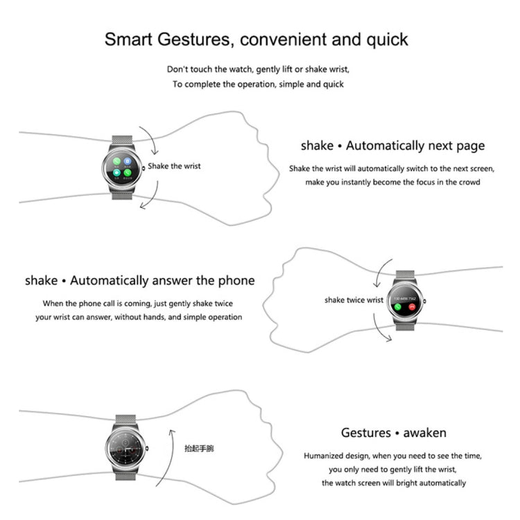 SMA-Round Montre intelligente Bluetooth à écran tactile couleur de 1,28 pouces, étanche, prise en charge de la commande vocale/moniteur de fréquence cardiaque/moniteur de sommeil/caméra Bluetooth, compatible avec les systèmes Android et iOS            ...