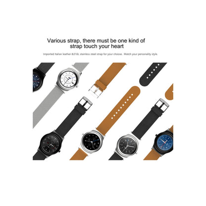 SMA-Round Montre intelligente Bluetooth à écran tactile couleur de 1,28 pouces, étanche, prise en charge de la commande vocale/moniteur de fréquence cardiaque/moniteur de sommeil/caméra Bluetooth, compatible avec les systèmes Android et iOS            ...