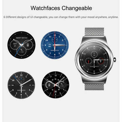 SMA-Round Montre intelligente Bluetooth à écran tactile couleur de 1,28 pouces, étanche, prise en charge de la commande vocale/moniteur de fréquence cardiaque/moniteur de sommeil/caméra Bluetooth, compatible avec les systèmes Android et iOS            ...