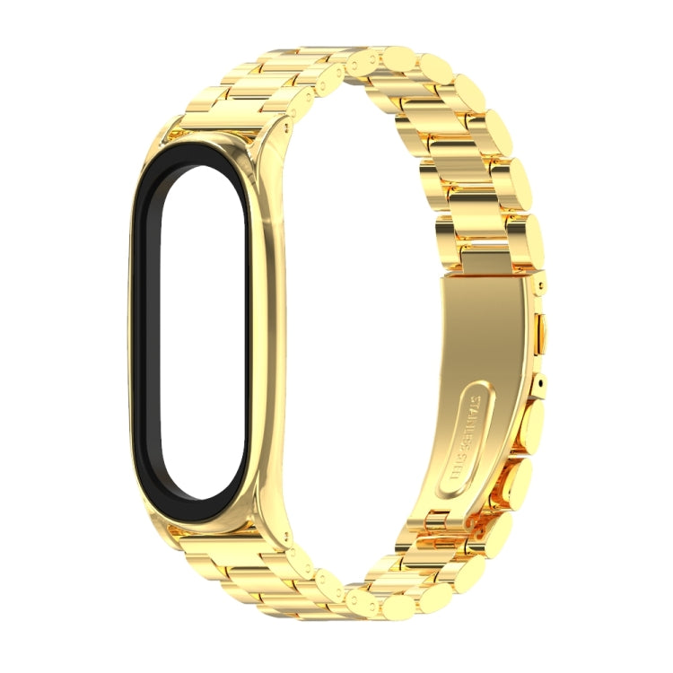 Mijobs Bracelet de montre en métal en acier inoxydable pour Xiaomi Mi Band 3 & 4 & 5 & 6