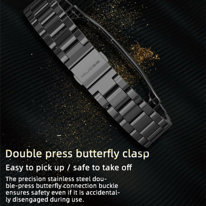 Mijobs Bracelet de montre en métal en acier inoxydable pour Xiaomi Mi Band 3 & 4 & 5 & 6