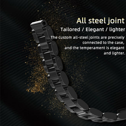 Mijobs Bracelet de montre en métal en acier inoxydable pour Xiaomi Mi Band 3 & 4 & 5 & 6