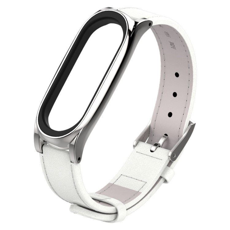Mijobs – boîtier magnétique sans vis, bracelet de montre en cuir de première qualité pour Xiaomi Mi Band 3 & 4 & 5 & 6, hôte non inclus