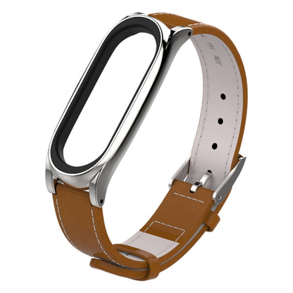 Mijobs – boîtier magnétique sans vis, bracelet de montre en cuir de première qualité pour Xiaomi Mi Band 3 & 4 & 5 & 6, hôte non inclus