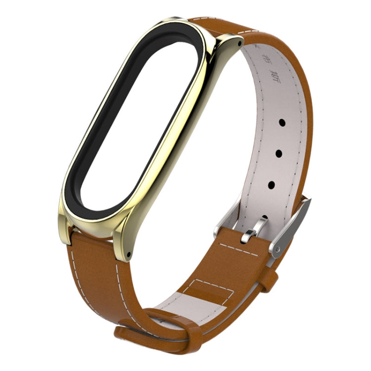 Mijobs – boîtier magnétique sans vis, bracelet de montre en cuir de première qualité pour Xiaomi Mi Band 3 & 4 & 5 & 6, hôte non inclus