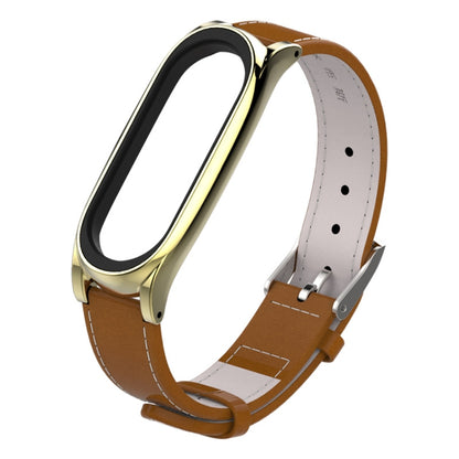 Mijobs – boîtier magnétique sans vis, bracelet de montre en cuir de première qualité pour Xiaomi Mi Band 3 & 4 & 5 & 6, hôte non inclus
