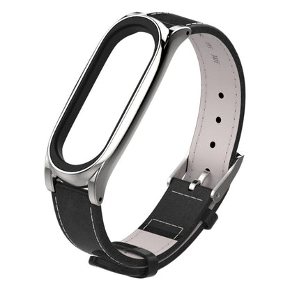 Mijobs – boîtier magnétique sans vis, bracelet de montre en cuir de première qualité pour Xiaomi Mi Band 3 & 4 & 5 & 6, hôte non inclus
