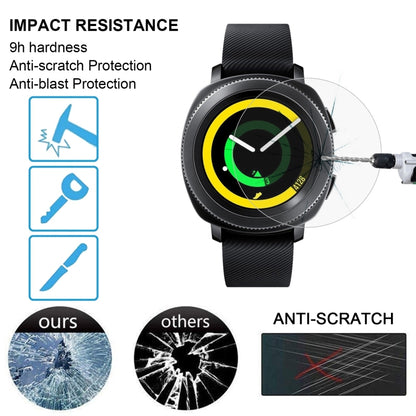 ENKAY Hat-Prince pour montre intelligente Samsung Gear Sport 0,2 mm 9H Dureté de surface 2,15D Film d'écran en verre trempé antidéflagrant 2 pièces, For Samsung Gear Sport (2PCS)
