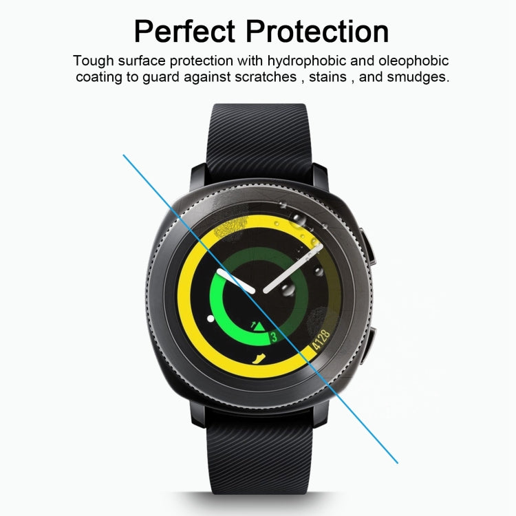 ENKAY Hat-Prince pour montre intelligente Samsung Gear Sport 0,2 mm 9H Dureté de surface 2,15D Film d'écran en verre trempé antidéflagrant 2 pièces, For Samsung Gear Sport (2PCS)