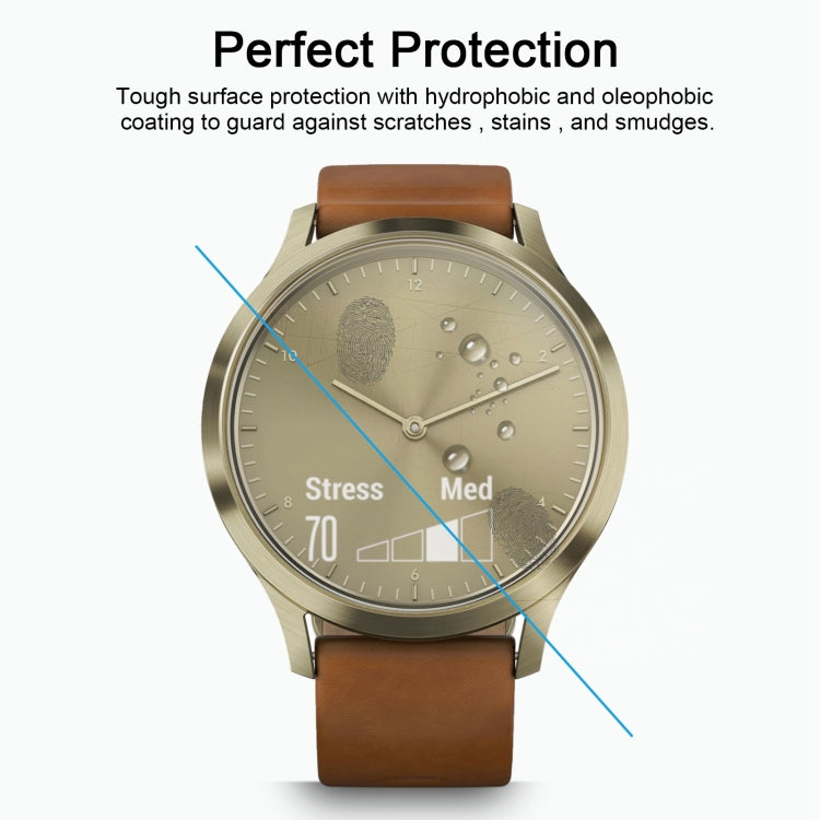 ENKAY Hat-Prince pour montre intelligente Garmin Vivomove HR 0,2 mm 9H Dureté de surface 2,15D Film d'écran en verre trempé antidéflagrant 2 pièces, For Garmin Vivomove HR