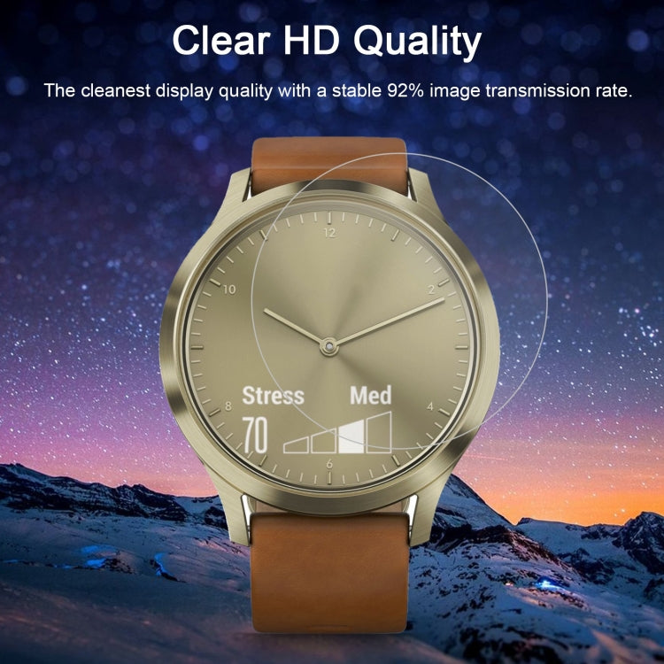 ENKAY Hat-Prince pour montre intelligente Garmin Vivomove HR 0,2 mm 9H Dureté de surface 2,15D Film d'écran en verre trempé antidéflagrant 2 pièces, For Garmin Vivomove HR