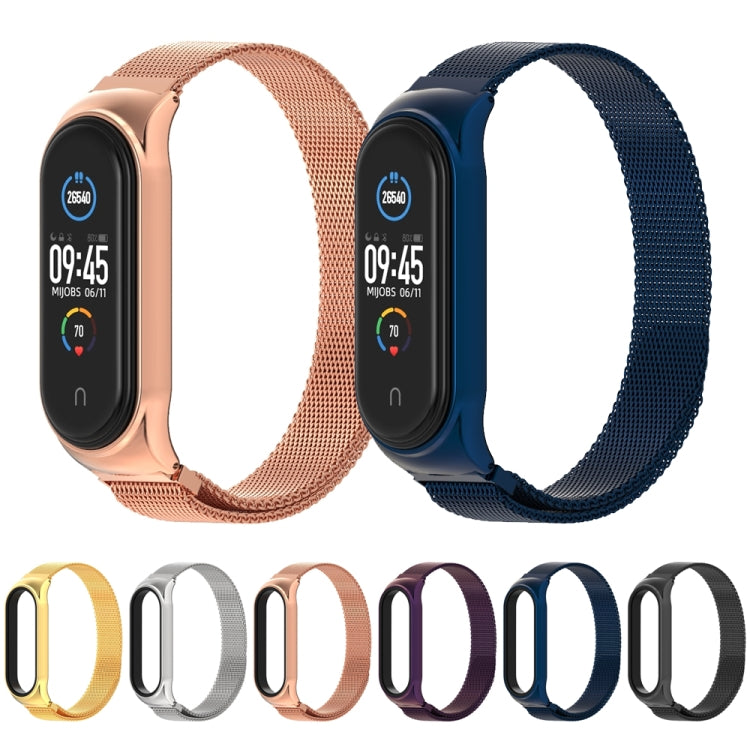 Mijobs Milan CS Bracelet de montre magnétique en métal pour Xiaomi Mi Band 3 & 4 & 5 & 6, hôte non inclus