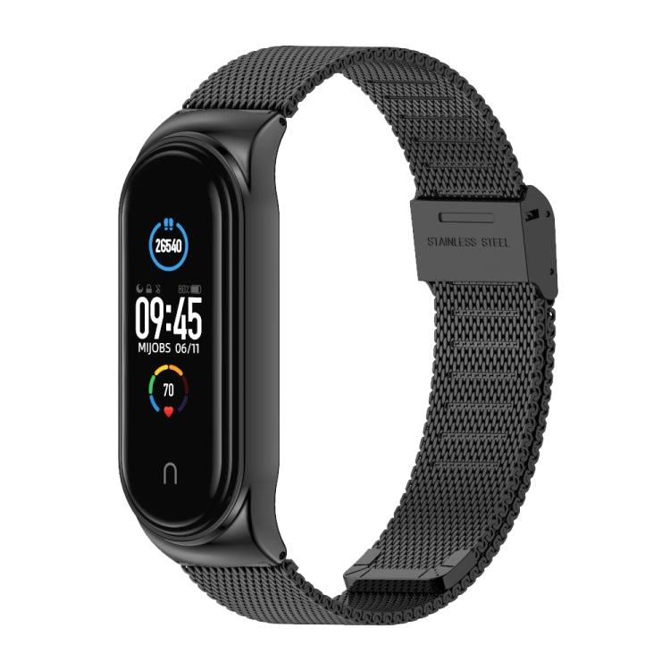 Mijobs Milan CS Boîtier de bracelet de montre en métal avec boucle sans vis pour Xiaomi Mi Band 3 & 4 & 5 & 6, hôte non inclus