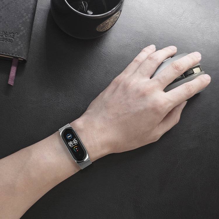 Mijobs Milan CS Boîtier de bracelet de montre en métal avec boucle sans vis pour Xiaomi Mi Band 3 & 4 & 5 & 6, hôte non inclus