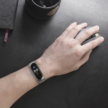Mijobs Milan CS Boîtier de bracelet de montre en métal avec boucle sans vis pour Xiaomi Mi Band 3 & 4 & 5 & 6, hôte non inclus