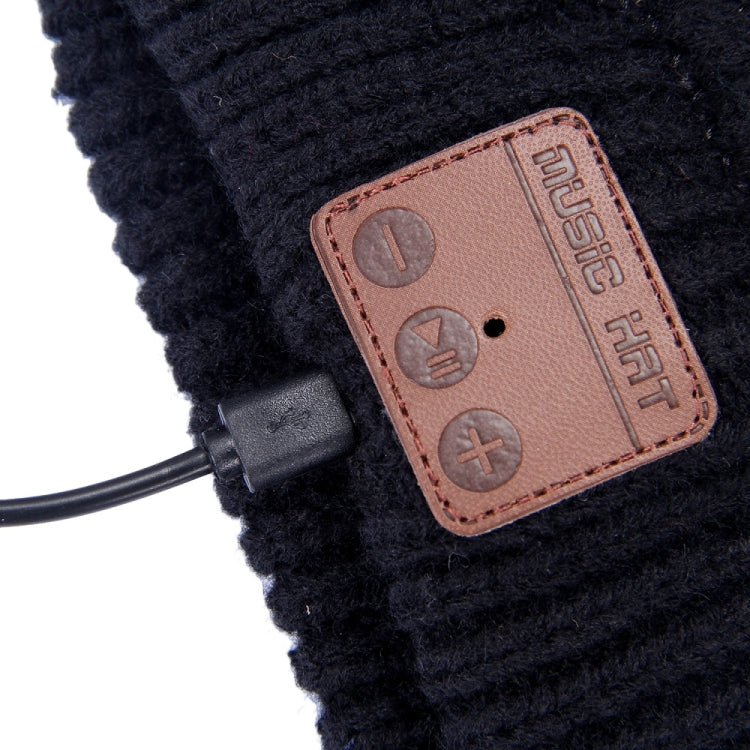 Casque Bluetooth tricoté texturé ondulé, bonnet d'hiver chaud avec micro pour garçons, filles et adultes
