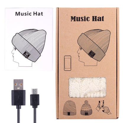 Casque Bluetooth tricoté texturé ondulé, bonnet d'hiver chaud avec micro pour garçons, filles et adultes
