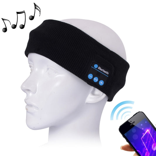 Bandeau de musique de sport mains libres Bluetooth tricoté avec micro pour iPhone / Samsung et autres appareils Bluetooth