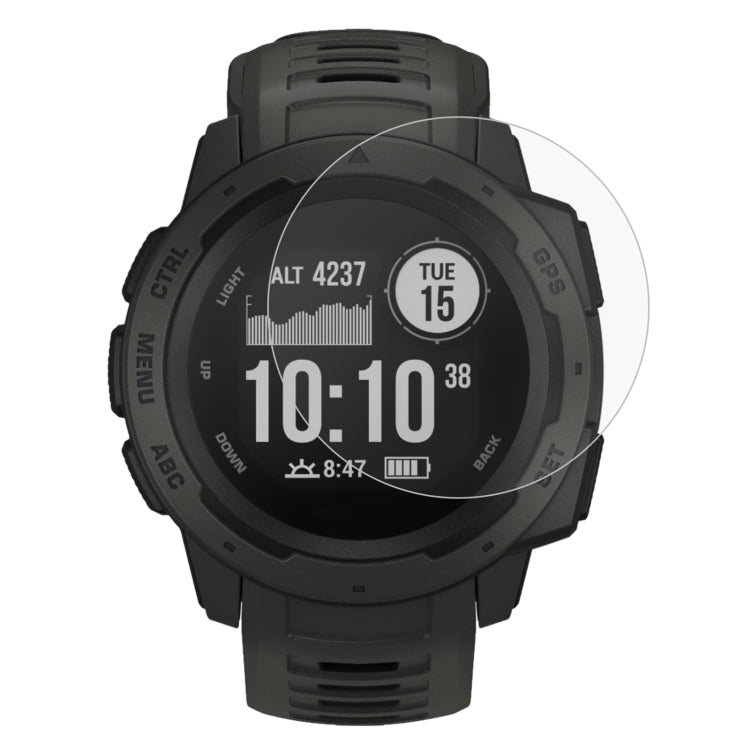 ENKAY Hat-Prince 0.2mm 9H 2.15D Film en verre trempé à bord incurvé pour montre de sport intelligente Garmin Instinct 2 pièces, 2 PCS Garmin Instinct