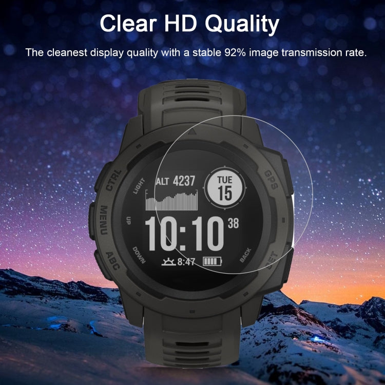 ENKAY Hat-Prince 0.2mm 9H 2.15D Film en verre trempé à bord incurvé pour montre de sport intelligente Garmin Instinct 2 pièces, 2 PCS Garmin Instinct