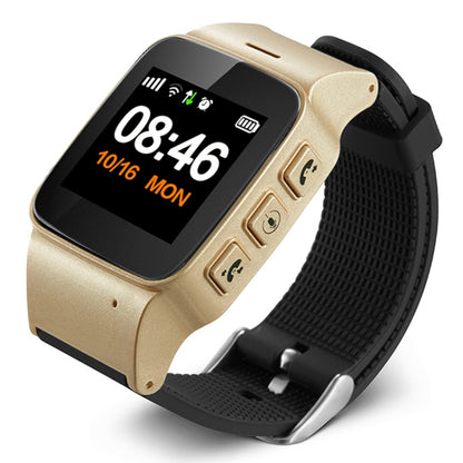 Montre intelligente GPS D99+ avec écran LCD HD de 1,22 pouces pour personnes âgées, étanche, prise en charge du positionnement GPS + LBS + WiFi / numérotation bidirectionnelle / surveillance vocale / premiers secours à une touche / alarme de poignet / ...