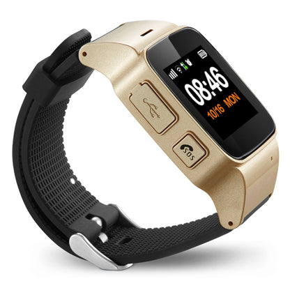 Montre intelligente GPS D99+ avec écran LCD HD de 1,22 pouces pour personnes âgées, étanche, prise en charge du positionnement GPS + LBS + WiFi / numérotation bidirectionnelle / surveillance vocale / premiers secours à une touche / alarme de poignet / ...