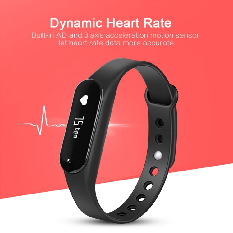 CHIGU C6 Bracelet intelligent Bluetooth avec écran OLED de 0,69 pouces, moniteur de fréquence cardiaque/podomètre/rappel d'appels/moniteur de sommeil/rappel de sédentarité/alarme/anti-perte, compatible avec les téléphones Android et iOS, CHIGU C6 Black...