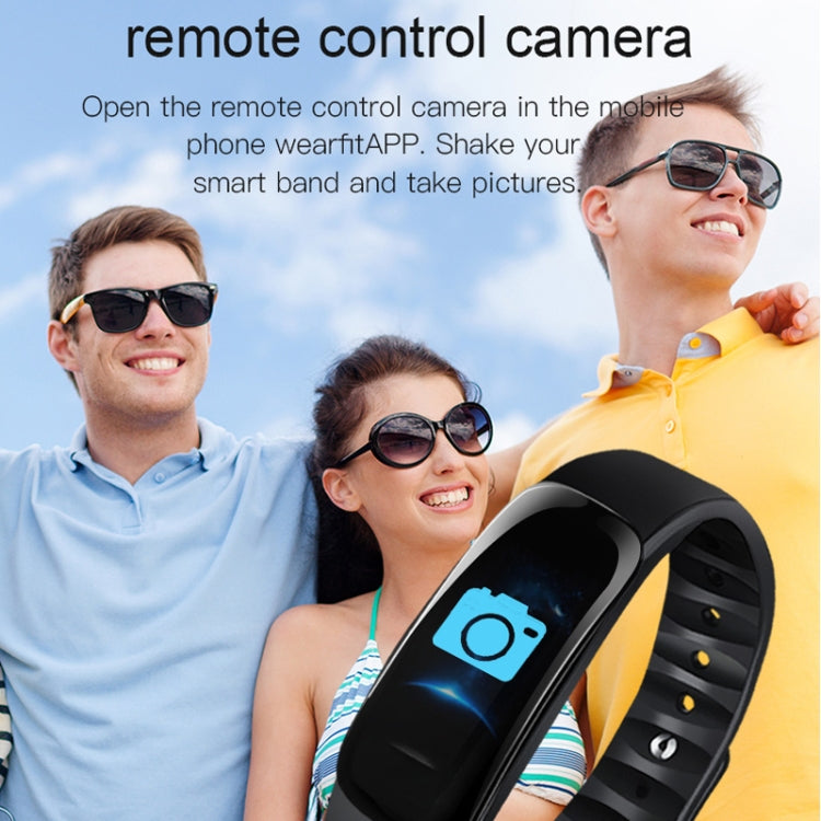 DOMIN0 C1S Bracelet intelligent à écran couleur IPS de 0,96 pouces IP67 étanche, prise en charge du rappel d'appel/surveillance de la fréquence cardiaque/surveillance de la pression artérielle/surveillance du sommeil/rappel de sédentarité/télécommande