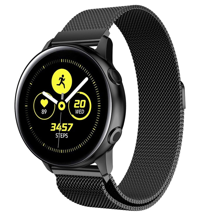 Milanis Bracelet de montre magnétique en maille d'acier inoxydable pour Galaxy Watch Active 20 mm