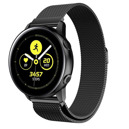 Milanis Bracelet de montre magnétique en maille d'acier inoxydable pour Galaxy Watch Active 20 mm