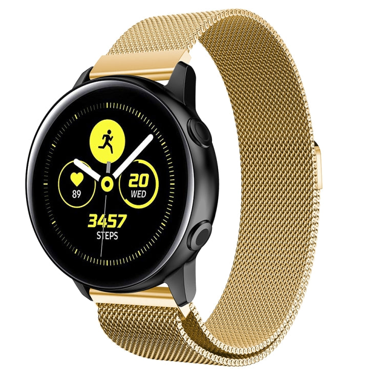 Milanis Bracelet de montre magnétique en maille d'acier inoxydable pour Galaxy Watch Active 20 mm