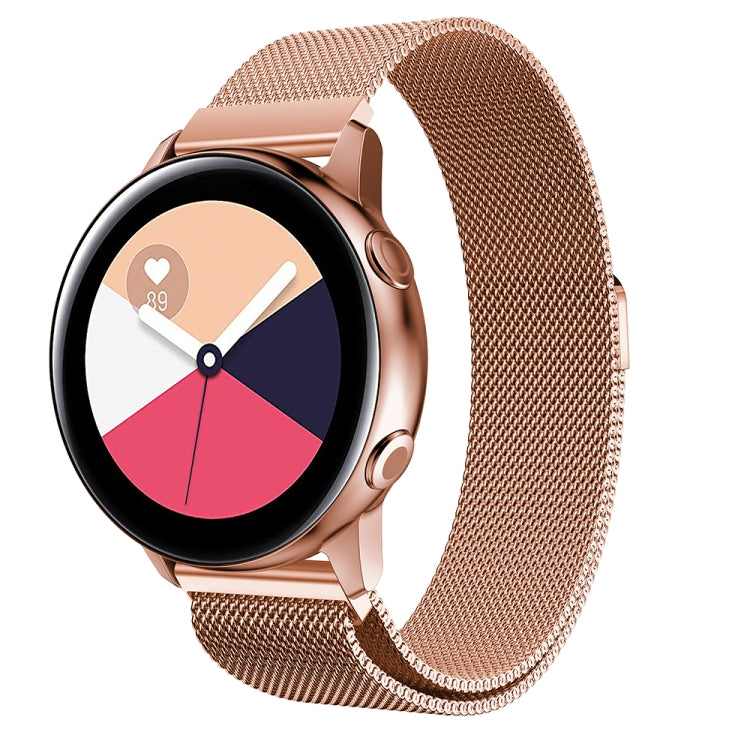 Milanis Bracelet de montre magnétique en maille d'acier inoxydable pour Galaxy Watch Active 20 mm