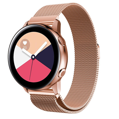 Milanis Bracelet de montre magnétique en maille d'acier inoxydable pour Galaxy Watch Active 20 mm