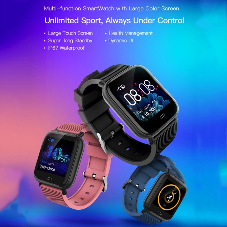 Bracelet intelligent G20 avec écran couleur TFT de 1,3 pouces, étanche IP67, prise en charge du rappel d'appel/surveillance de la fréquence cardiaque/surveillance de la pression artérielle/surveillance du sommeil/rappel de sédentarité