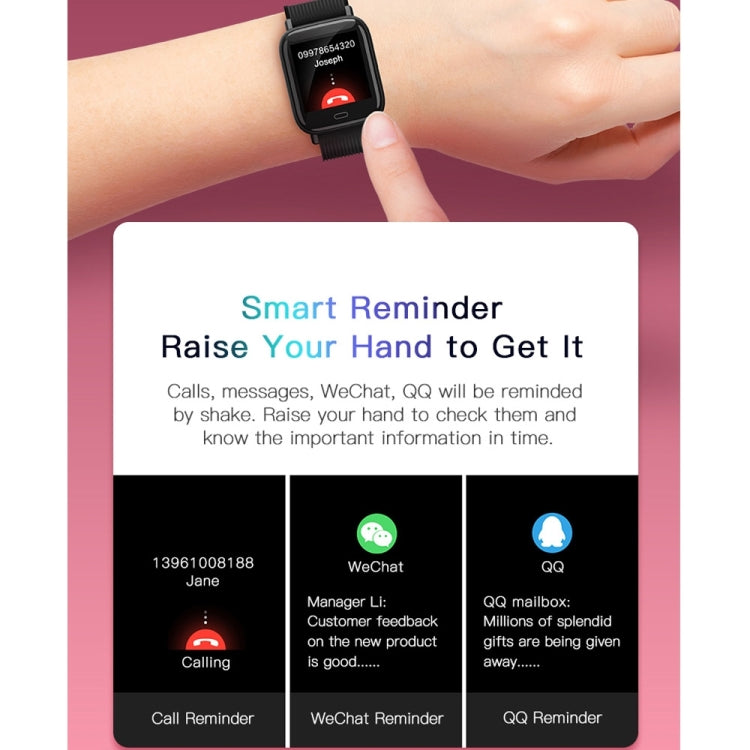 Bracelet intelligent G20 avec écran couleur TFT de 1,3 pouces, étanche IP67, prise en charge du rappel d'appel/surveillance de la fréquence cardiaque/surveillance de la pression artérielle/surveillance du sommeil/rappel de sédentarité