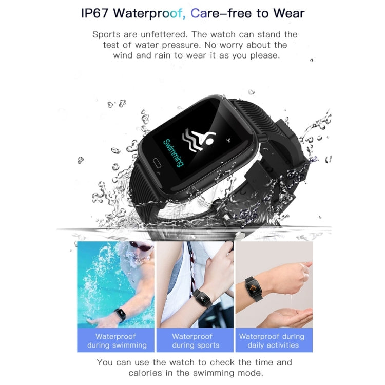 Bracelet intelligent G20 avec écran couleur TFT de 1,3 pouces, étanche IP67, prise en charge du rappel d'appel/surveillance de la fréquence cardiaque/surveillance de la pression artérielle/surveillance du sommeil/rappel de sédentarité